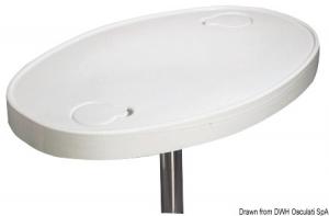 Tavolo ABS bianco 77 x 51 cm